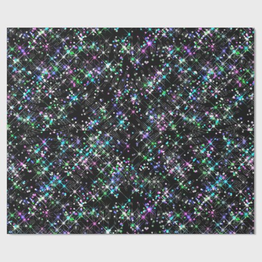Mousserend Star Dust Wrapping Paper Cadeaupapier (Vlak)