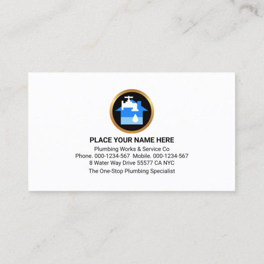 mousserend waterdruppelleiding visitekaartje (Achterkant)