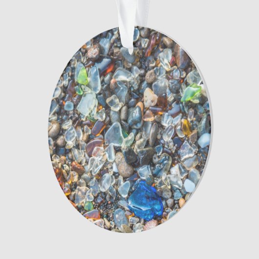 Mousserend Zee Glass uit naam van de oceaan Ornament (voorkant)