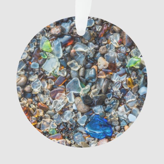 Mousserend Zee Glass uit naam van de oceaan Ornament (voorkant)