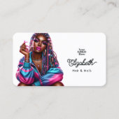Mousserende Afro-Amerikaanse Urban Hip Hop Salon Visitekaartje (Voorkant)
