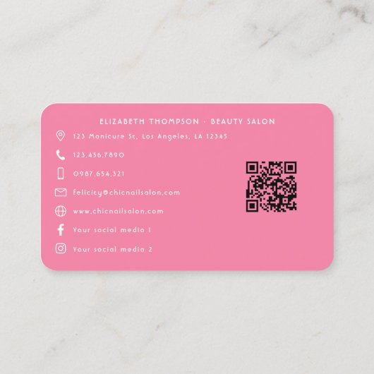 Mousserende Afro-Amerikaanse Urban Hip Hop Salon Visitekaartje (Achterkant)