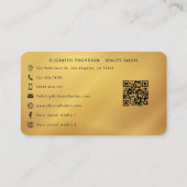 Mousserende Afro Chic Hair & Nail Salon Visitekaartje (Achterkant)