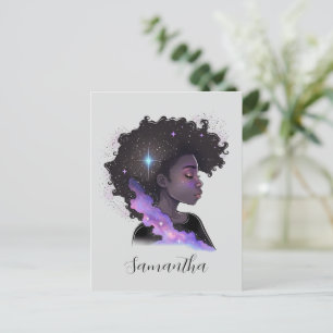 Mousserende afro Woman Briefkaart