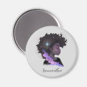 Mousserende afro Woman Magneet (Voorkant / Achterkant)