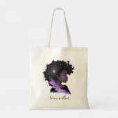 Mousserende afro Woman Tote Bag (Achterkant)