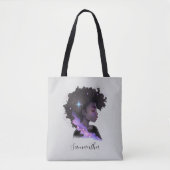 Mousserende afro Woman Tote Bag (Voorkant)