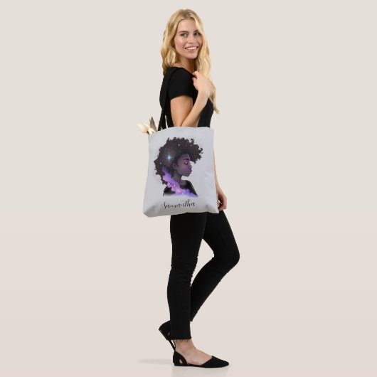 Mousserende afro Woman Tote Bag (Op model)