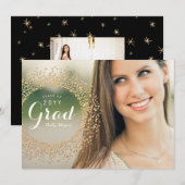 Mousserende Afstudeerder fotokaart Aankondiging (Voorkant / Achterkant)