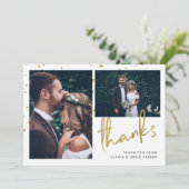 Mousserende Bedankt | Twee foto-bruiloft (Staand voorkant)