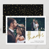 Mousserende Bedankt | Twee foto-bruiloft (Voorkant / Achterkant)