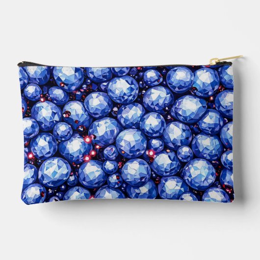 Mousserende blauwe edelstenen patroon etui (Achterkant)