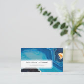 Mousserende blauwe kristallen voor luxe tandheelku visitekaartje (Staand voorkant)