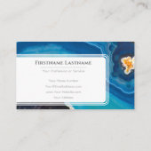 Mousserende blauwe kristallen voor luxe tandheelku visitekaartje (Achterkant)