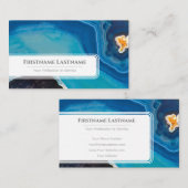 Mousserende blauwe kristallen voor luxe tandheelku visitekaartje (Voorkant / Achterkant)