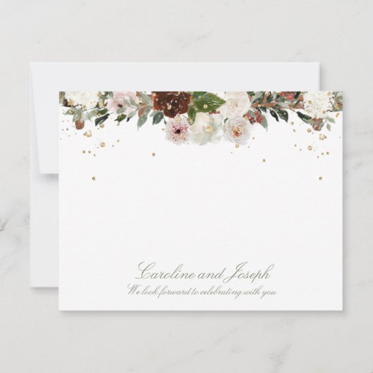 Mousserende Bloemen Chuppah Canopy Trouwen RSVP (Achterkant)