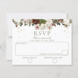 Mousserende Bloemen Chuppah Canopy Trouwen RSVP Kaartje