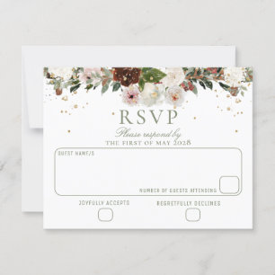 Mousserende Bloemen Chuppah Canopy Trouwen RSVP Kaartje