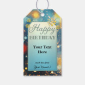 Mousserende bloemen plezier cadeaulabel (Voorkant)