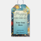 Mousserende bloemen plezier cadeaulabel (Achterkant)