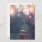 Mousserende Bokeh Night Lights Nieuwjaarsfeest Kaart (Achterkant)