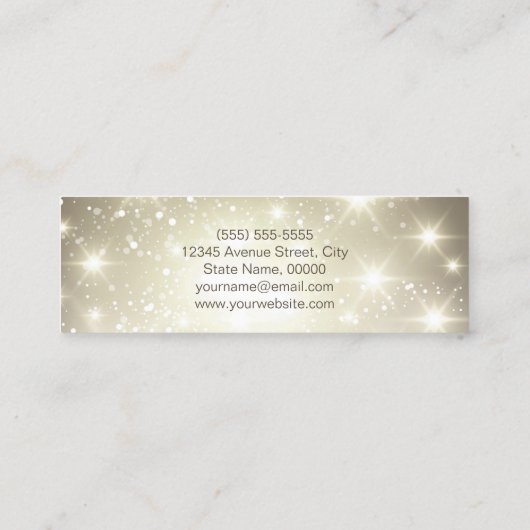 Mousserende Bokeh Persoonlijke Afstuderen Naam Kaa Contactkaartje (Achterkant)