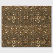 Mousserende bubbels Water druppels Festive Brown Cadeaupapier (Vlak)