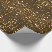 Mousserende bubbels Water druppels Festive Brown Cadeaupapier (Hoek)