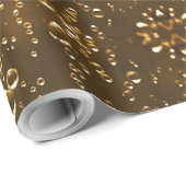 Mousserende bubbels Water druppels Festive Brown Cadeaupapier (Rol Hoek)