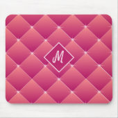 Mousserende buis van roze en Paars monogram Muismat (Voorkant)