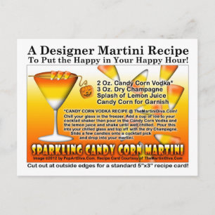 Mousserende Candy Corn Martini Recept Briefkaart