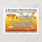Mousserende Candy Corn Martini Recept Briefkaart (Voorkant)