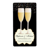 Mousserende champagne bruiloft gunst wijn labels (Voorkant)