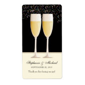 Mousserende champagne bruiloft gunst wijn labels (Voorkant)
