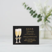 Mousserende Champagne Celebration Response Kaart (Staand voorkant)