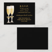 Mousserende Champagne Celebration Response Kaart (Voorkant / Achterkant)