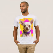 MOUSSERENDE CHIHUAHUA 2 T-SHIRT (Voorkant volledig)