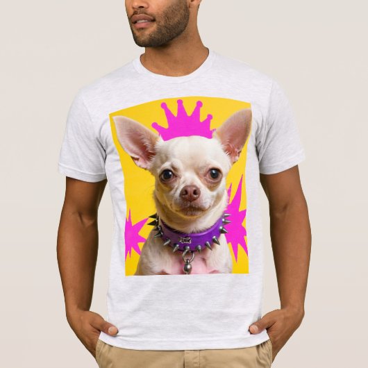 MOUSSERENDE CHIHUAHUA 2 T-SHIRT (Voorkant)