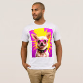 MOUSSERENDE CHIHUAHUA T-SHIRT (Voorkant volledig)
