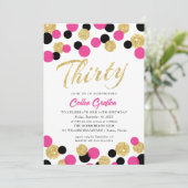 Mousserende Confetti | 30e verjaardag Kaart (Staand voorkant)