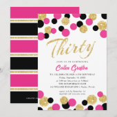 Mousserende Confetti | 30e verjaardag Kaart (Voorkant / Achterkant)