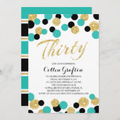 Mousserende Confetti | 30e verjaardag Kaart (Voorkant / Achterkant)