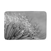 Mousserende dauw Dandelion Silver Grey Achtergrond Badmat (Voorkant)