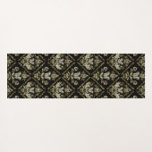 Mousserende demtaspatroon op zwart yogamat (Achterkant (horizontaal))