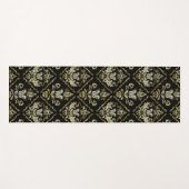 Mousserende demtaspatroon op zwart yogamat (Voorkant (horizontaal))