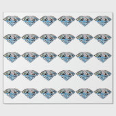 Mousserende diamant cadeaupapier (Vlak)