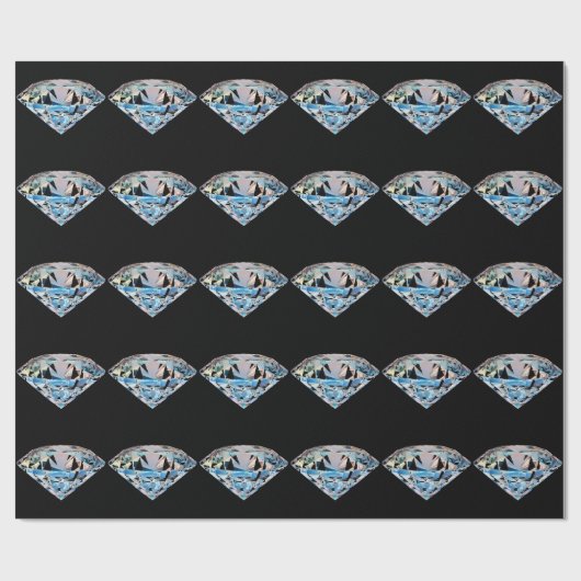 Mousserende diamant cadeaupapier (Vlak)