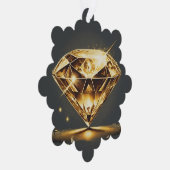 Mousserende diamant en kleine rode bloem ornament kaart (Rechts)