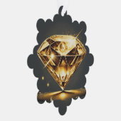 Mousserende diamant en kleine rode bloem ornament kaart (Rechts)