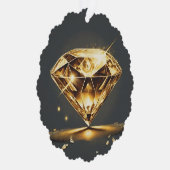 Mousserende diamant en muziekgolf ornament kaart (Rechts)